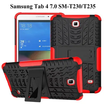 חם shockproof הכבדות case For Samsung Galaxy Tab 4 7.0 SM-T230 T235 T231 מחוספס היברידי לוח מקרה מגן +סרט+עט