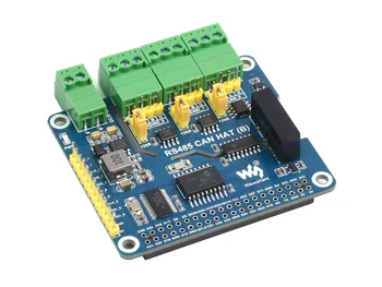 מבודד RS485 יכול הכובע (ב) עבור Raspberry Pi, 2-Ch RS485 ו 1-Ch יכול, Bulit-אספקת חשמל, בידוד,תקשורת SPI