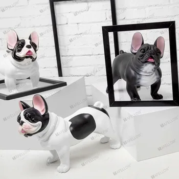מלאכה הכלב אביזרים דגם PVC בובת כלב הביתה דקורטיביים חנות חלון תצוגה & לחבר מתנה