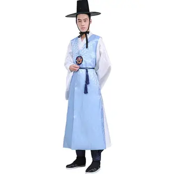מסורתי חם כסף קוריאני מסורתי גברים ההאנבוק הזה ארמון חתונה קוריאנית אתני ביצועים תלבושות במה להגדיר