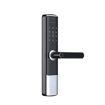 סגסוגת אבץ Rfid מפתח אלקטרוני כרטיס דיגיטלי נעילת דלת המלון טביעת אצבע Tuya מנעולים חכמים זולים עם פעמון