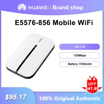 סמארטפון Huawei E5576-856 ניידים WiFi 4G LTE נתב 150Mbps נייד מהדר אות אלחוטי עם חריץ לכרטיס Sim כיס נקודה חמה