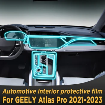 על GEELY אטלס Pro 2021 2022 2023 תיבת הילוכים פנל ניווט רכב הפנים סרט מגן מסך TPU Anti-Scratch מדבקה