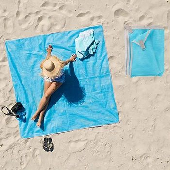 קסם חול חינם חוף מחצלת קמפינג חיצוני פיקניק גדול מזרן תיק עמיד למים מגבת חוף זרוק משלוח