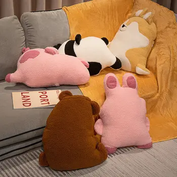 קריקטורה רך חיות הכרית עיצוב הבית באני דוב פנדה הכלב פיגי לישון עם כרית, שמיכה נוחות חמוד ממולאים צעצועים לילדים