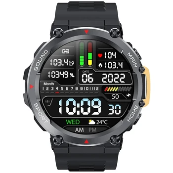 שעון חכם גברים אנדרואיד ספורט 2023 צבאי GPS מסלול מסלול כושר גשש 1.5 אינץ ' עם מסך גדול, 5 ימים חיי סוללה Smartwatch
