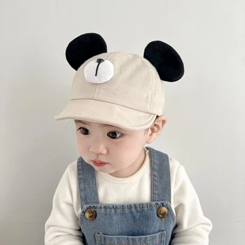תינוק כובע אביב סופר חמוד אוזניים גדולות דוב כמוסות רכות ברים התינוק שמשיה כובע בייסבול