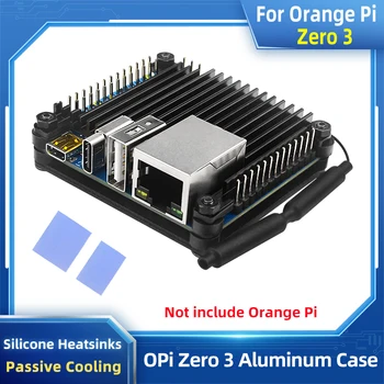 תפוז פאי אפס 3 מקרה אלומיניום מתכת קירור פסיבית מעטפת סיליקון גוף קירור עבור OPI אפס 3 1 2 4GB לוח